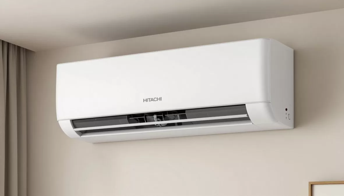 Hitachi air conditioner with advanced cooling features and energy-efficient technology