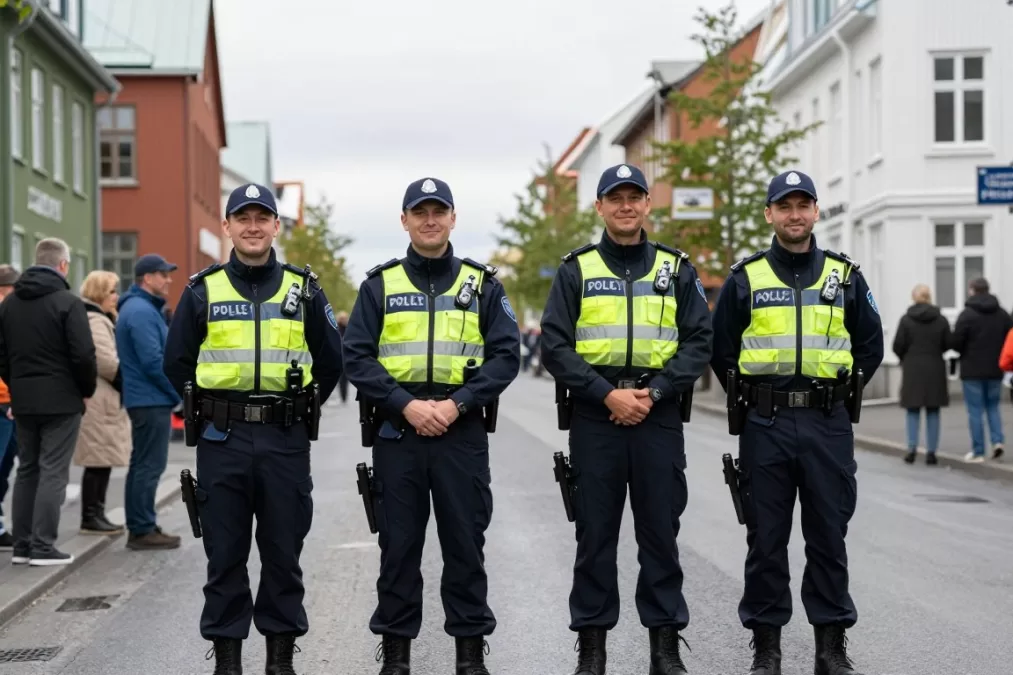 Iceland police force peaceful patrol