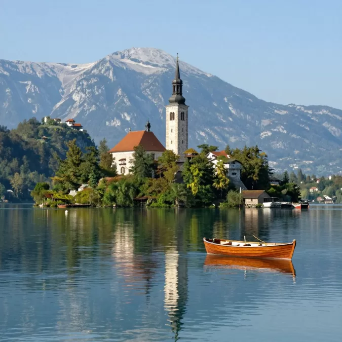 Lake Bled Slovenia showing natural beauty and safe environment
