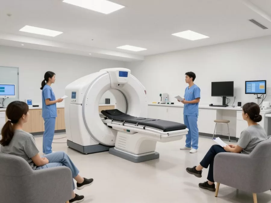 Mayo Clinic cancer treatment center interior with modern equipment