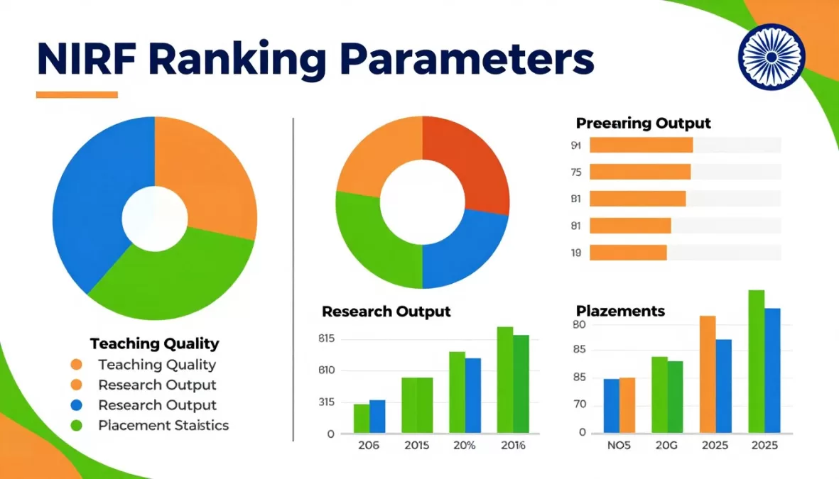 NIRF rankings criteria visualization for engineering colleges