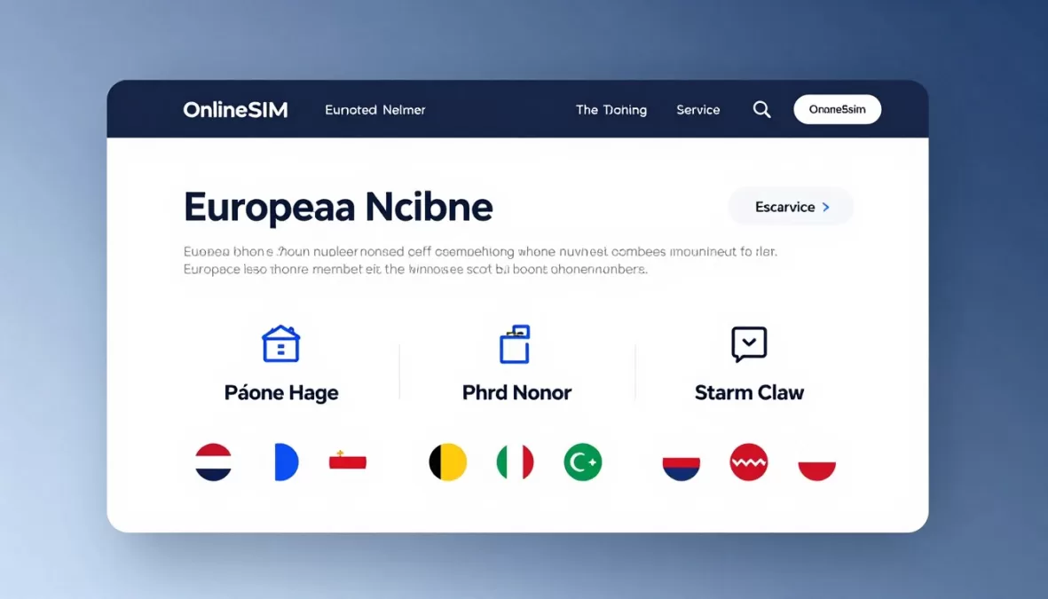 OnlineSIM platform interface