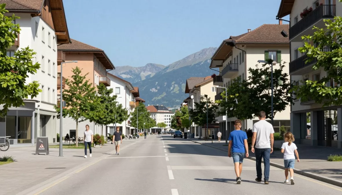 Peaceful scenic view of a safe country with modern infrastructure and natural beauty representing safest places to live in the world 2026