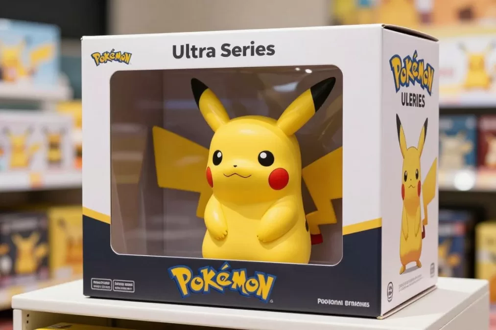 Pikachu Animatronic in display case showing premium packaging