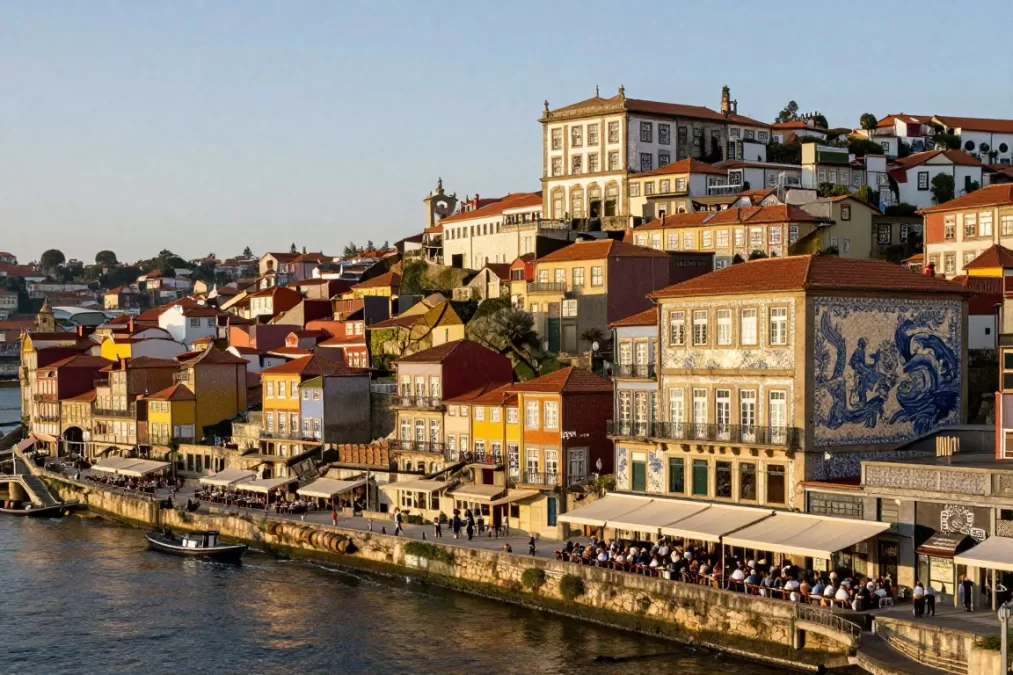 Porto Portugal old town showing historic architecture and safe living environment