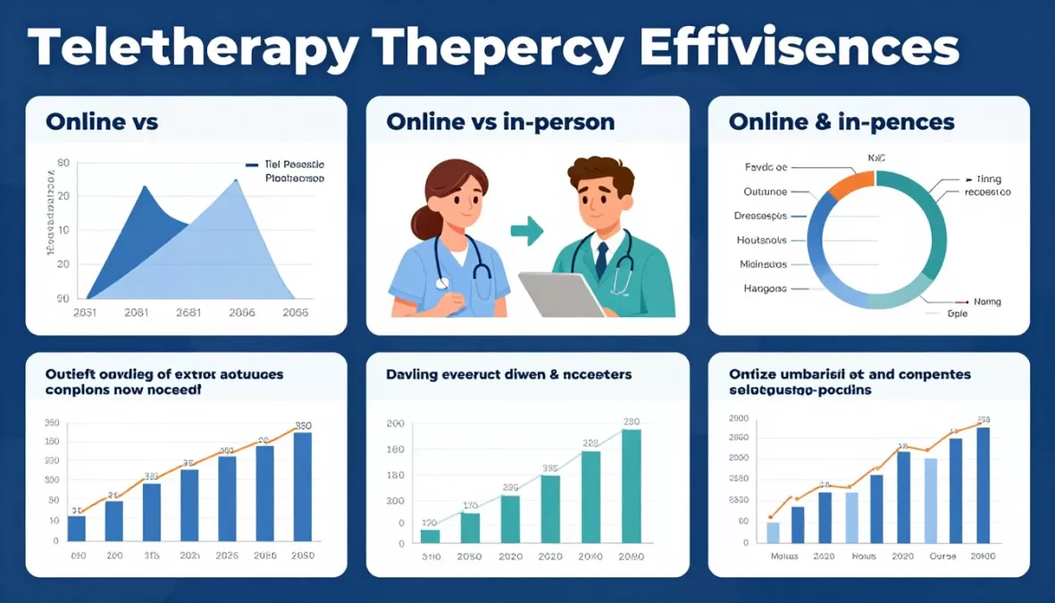 Research study results showing online therapy effectiveness