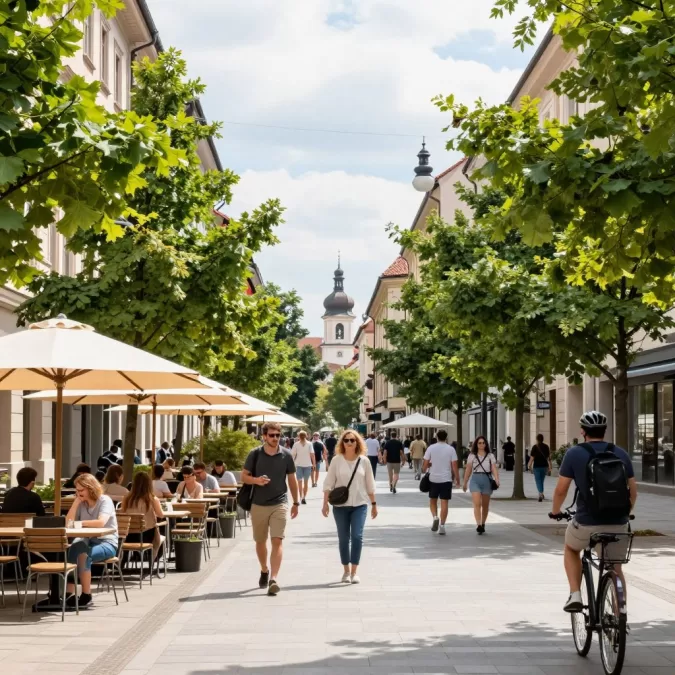 Slovenia Ljubljana car-free center