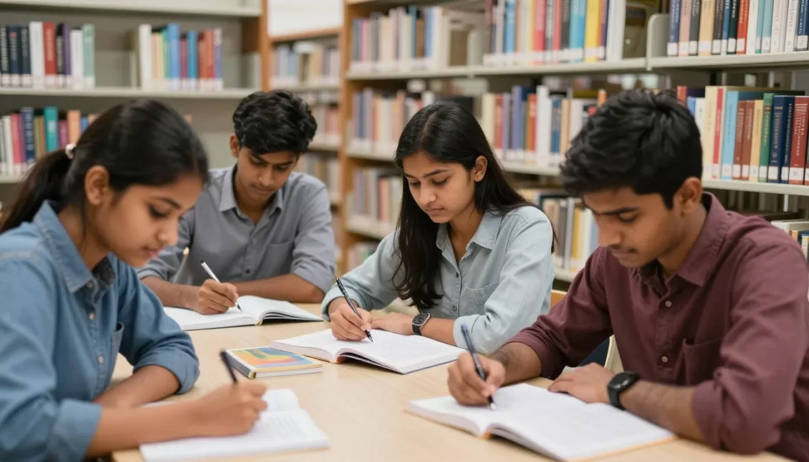 Students preparing for JEE entrance exams