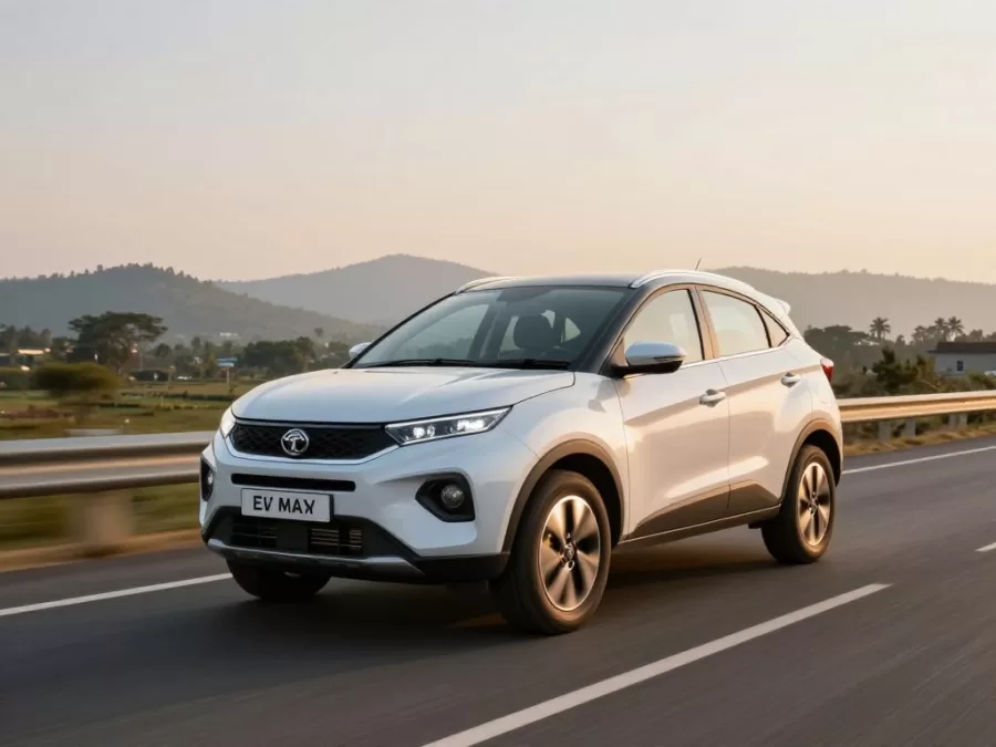 Tata Nexon EV driving on Indian highway
