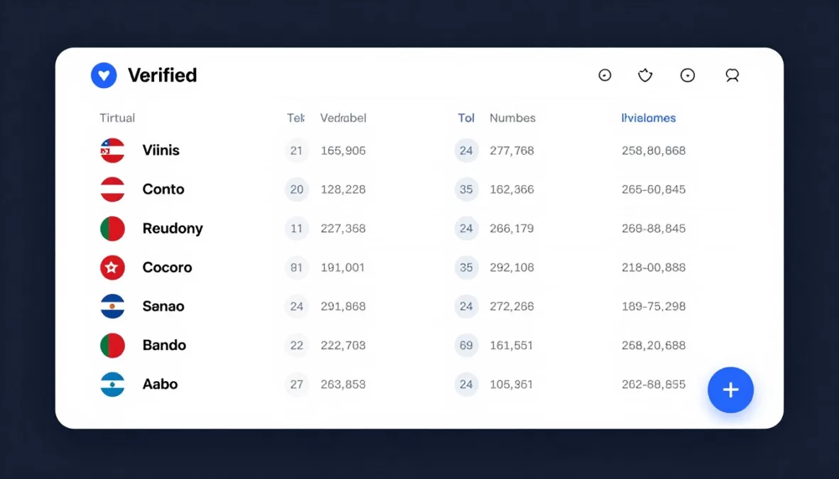 TextVerified dashboard showing available phone numbers and SMS messages