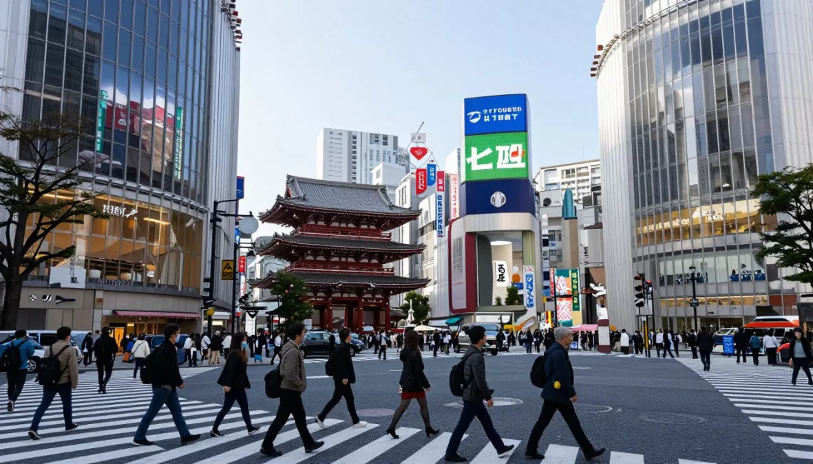 Tokyo Japan showing modern safety and traditional culture in safest country world