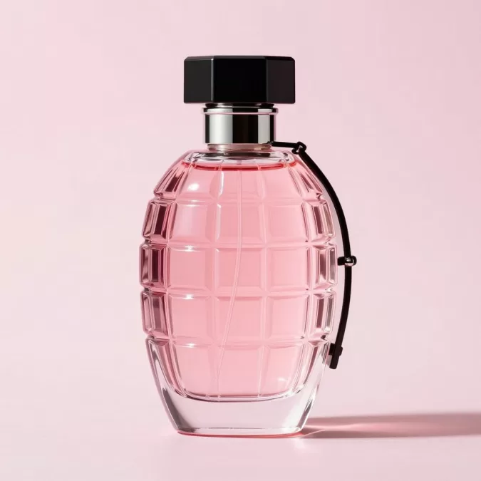 Viktor and Rolf Flowerbomb perfume grenade bottle design