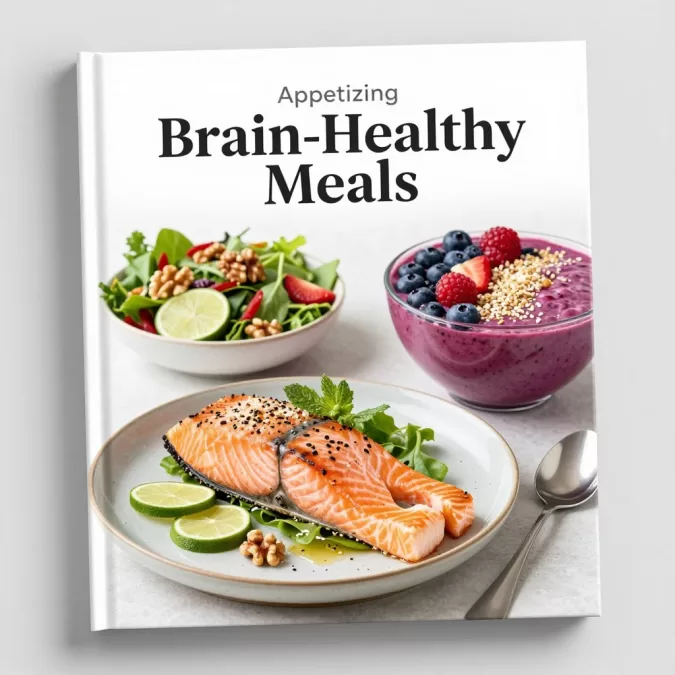 brain health recipe collection showing delicious meals for cognitive function