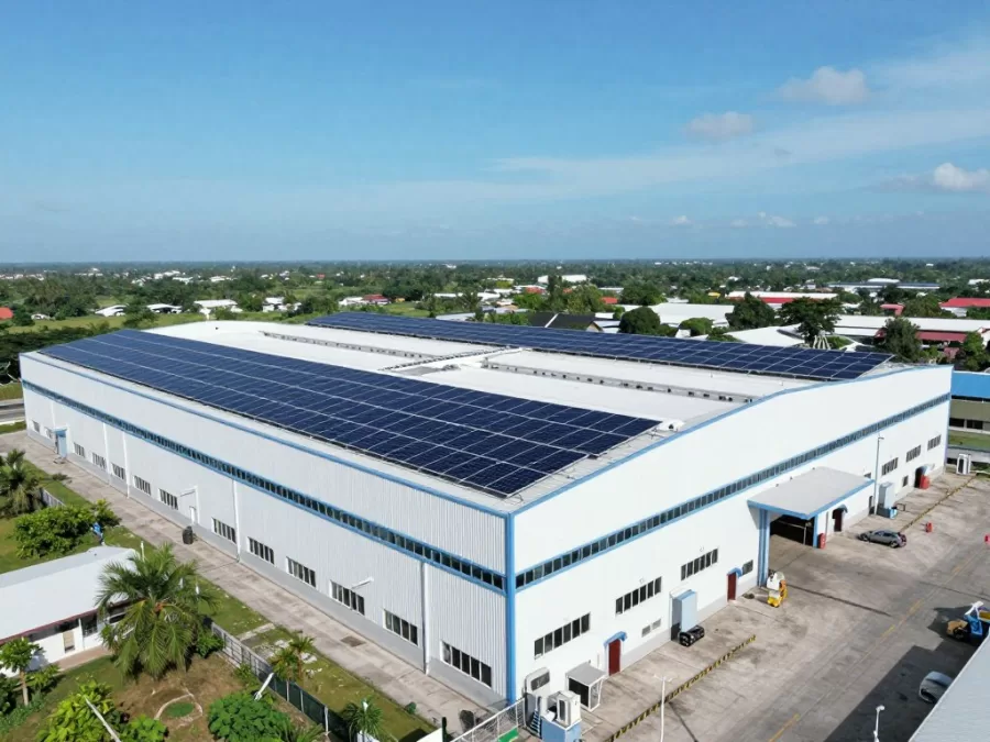 commercial solar installation on Philippine factory