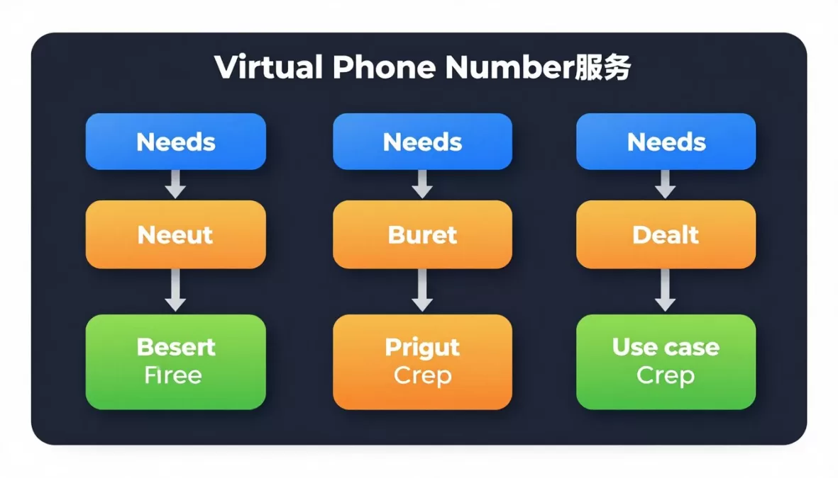 decision flowchart for choosing virtual phone number service