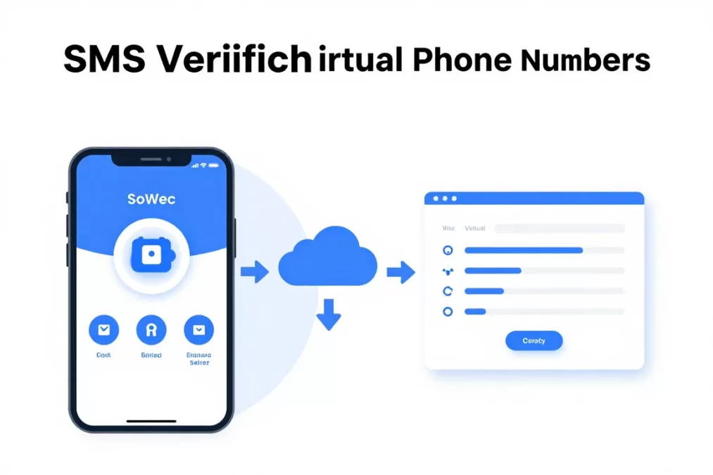 diagram showing how virtual phone numbers work for OTP verification