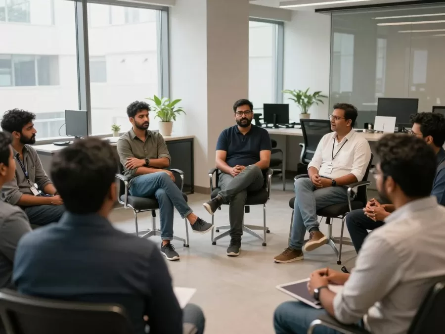 diverse bollywood filmmakers and actors discussing cinema