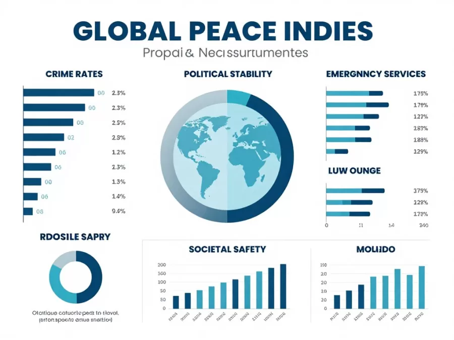 global peace index measurement components visualization