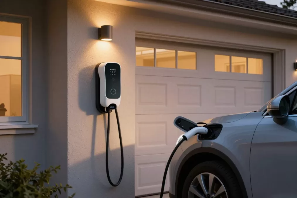 home electric vehicle charging setup