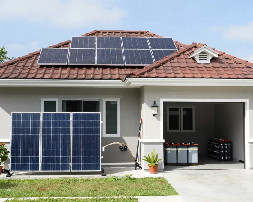 hybrid solar system with battery backup in provincial Philippines