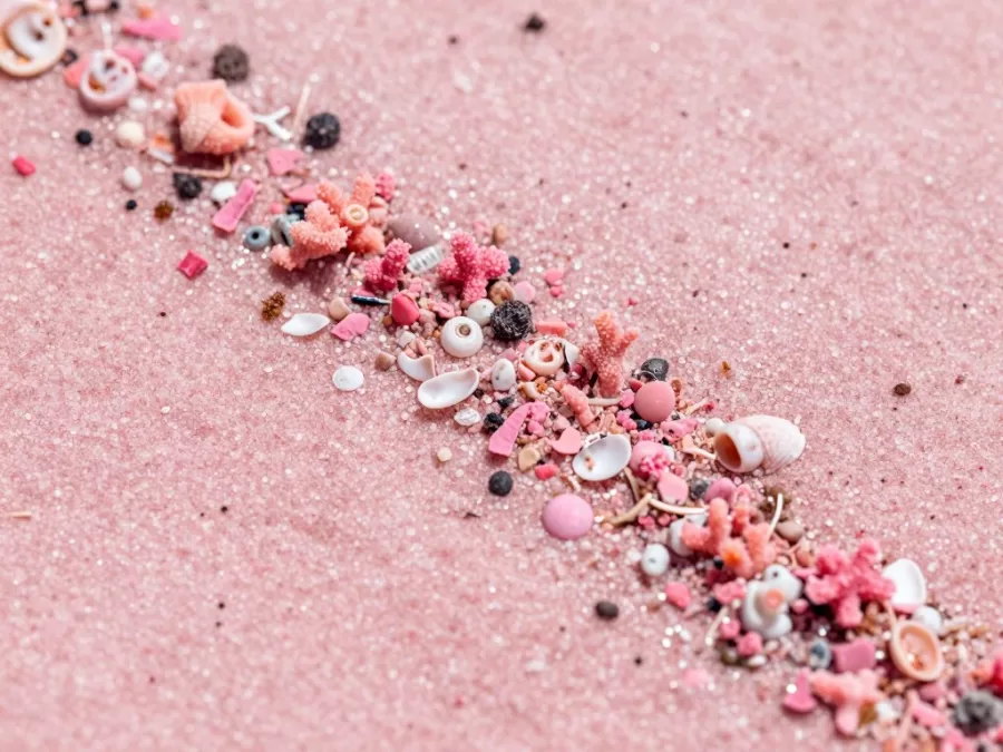 pink sand close up Pink Sands Beach coral fragments shells
