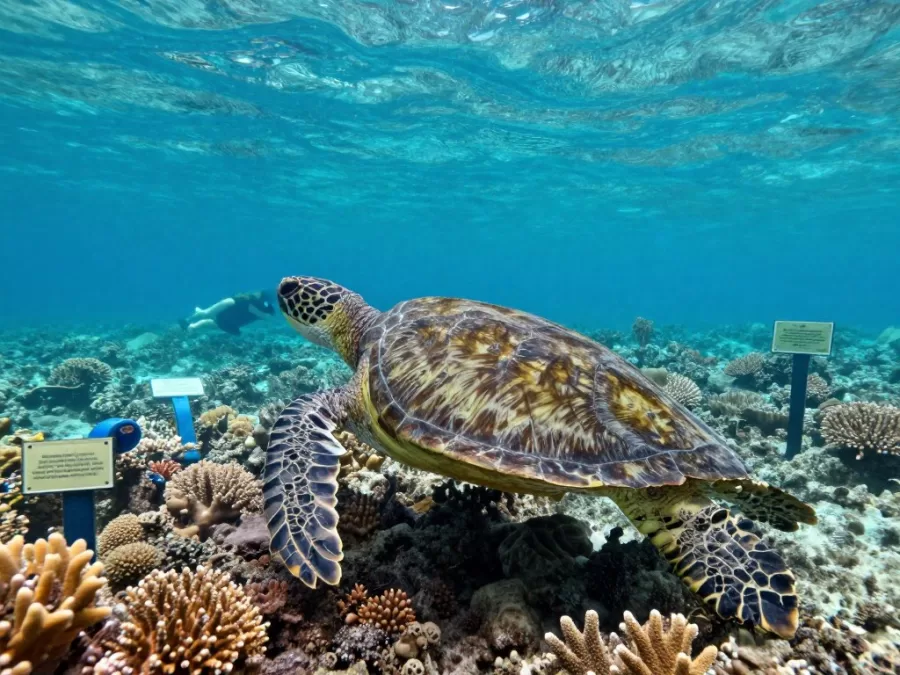 sea turtles Trunk Bay underwater snorkeling U.S. Virgin Islands