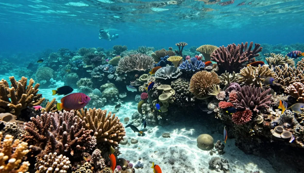 snorkeling Matira Beach coral gardens tropical fish lagoon