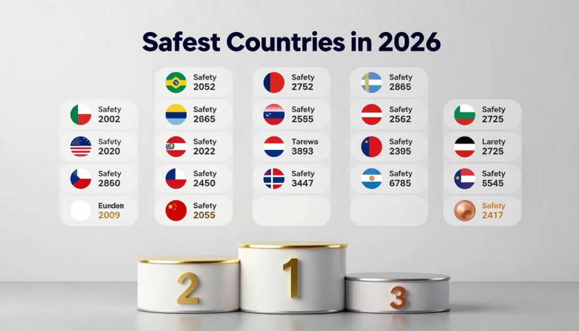 top 10 safest countries 2026 ranking visualization