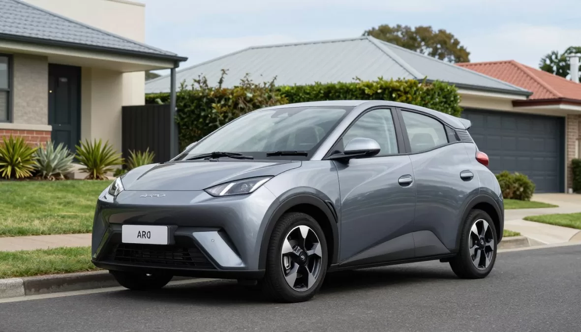 BYD Atto 3 electric SUV in Australian suburb