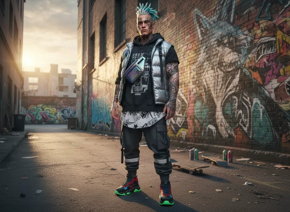 Blawko virtual influencer streetwear portrait