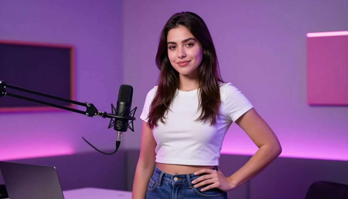 Call Her Daddy podcast host Alex Cooper in studio