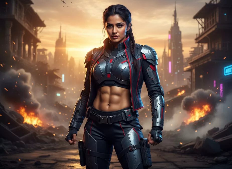 Disha Patani Indian actress in action movie scene