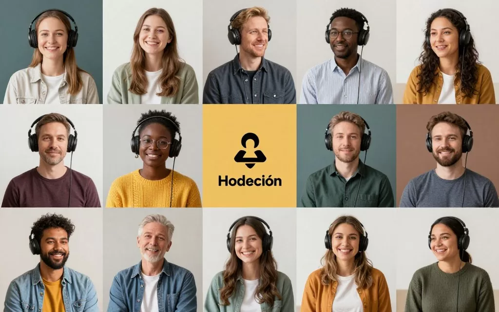 Diverse podcast listeners from different demographics