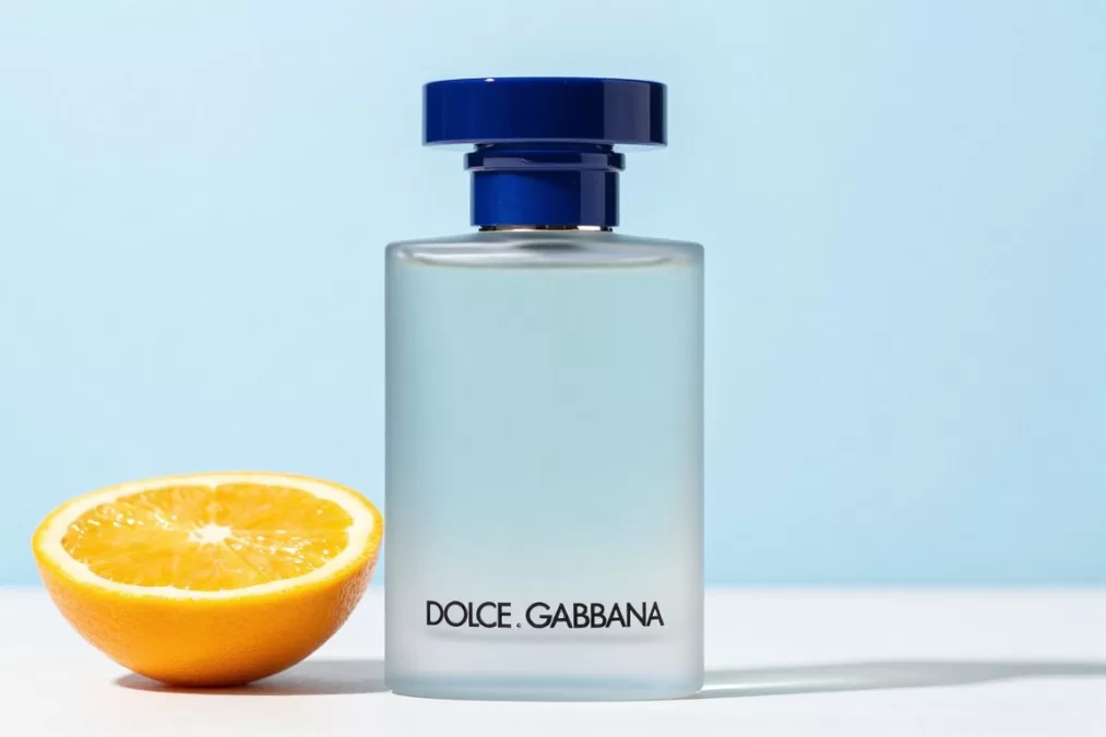 Dolce Gabbana Light Blue Eau Intense bottle with blue cap
