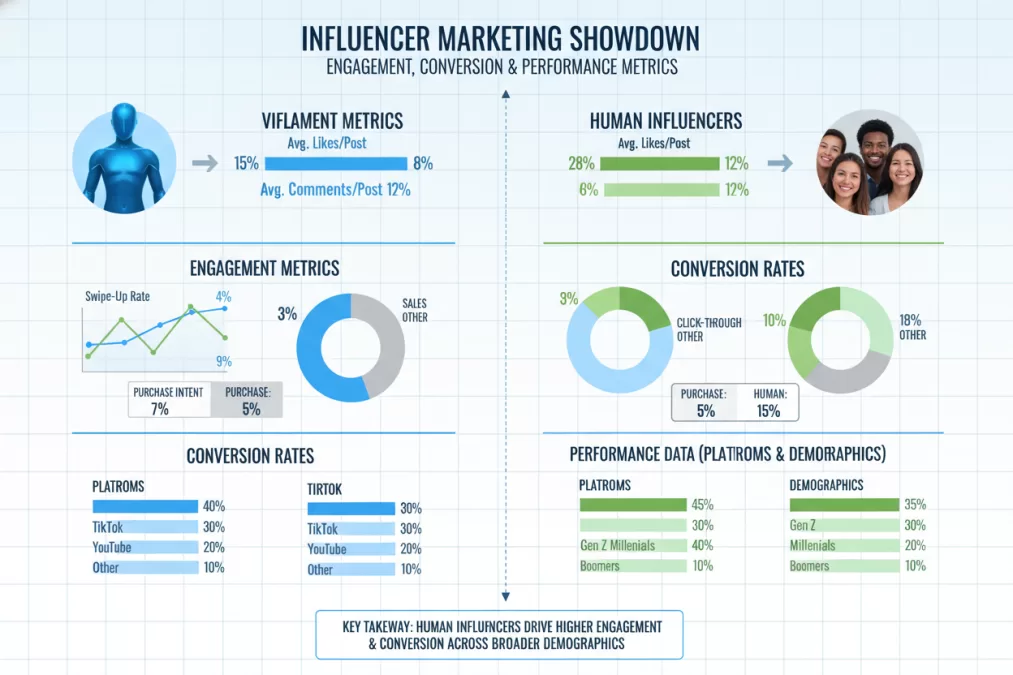 Engagement metrics comparison infographic