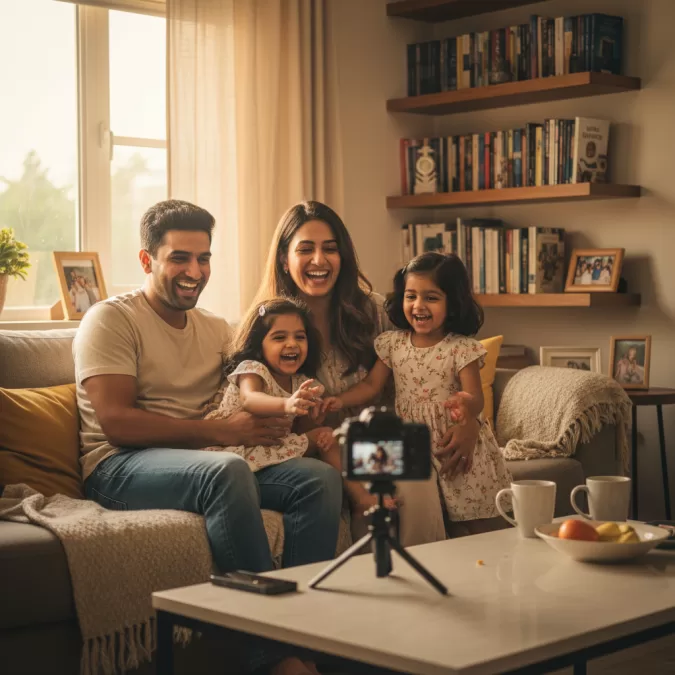 Gaurav Taneja Flying Beast with family vlogging setup