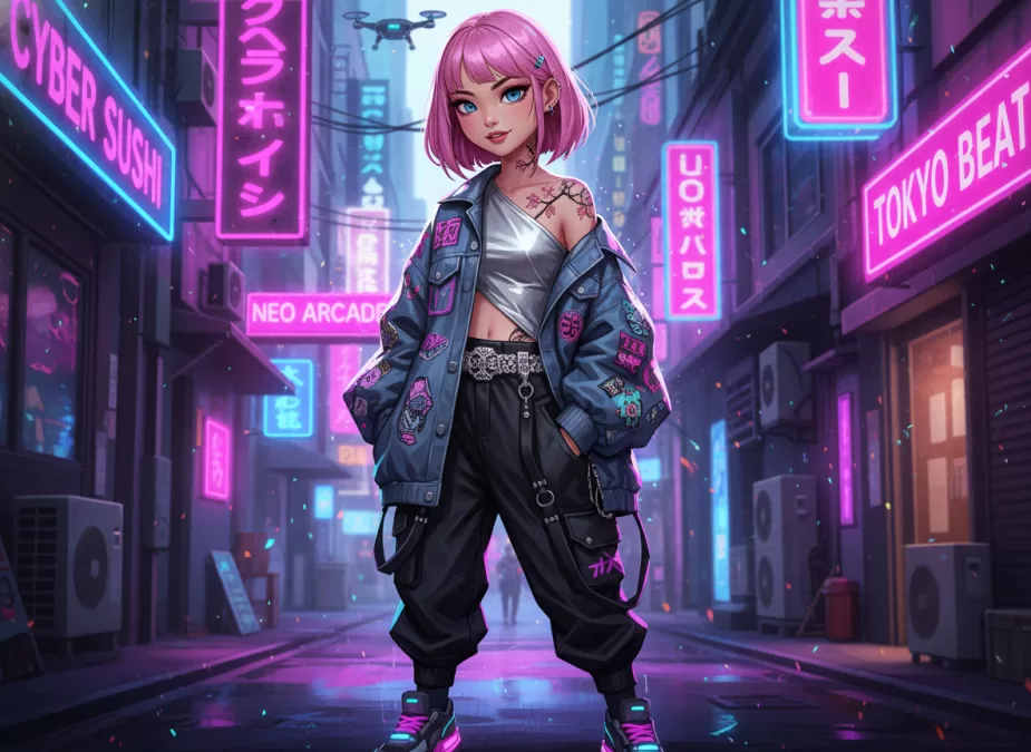 Imma Japanese virtual influencer portrait
