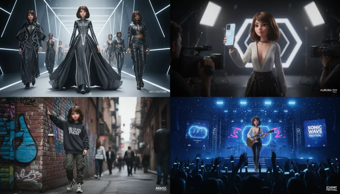 Lil Miquela brand campaign collage