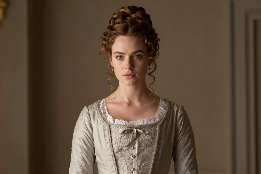 Lily James in period costume showcasing elegance and grace