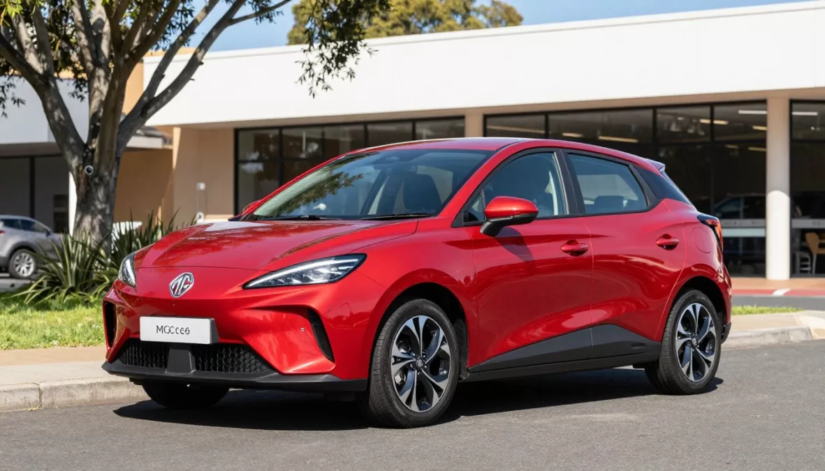 MG4 electric hatchback in Australian setting