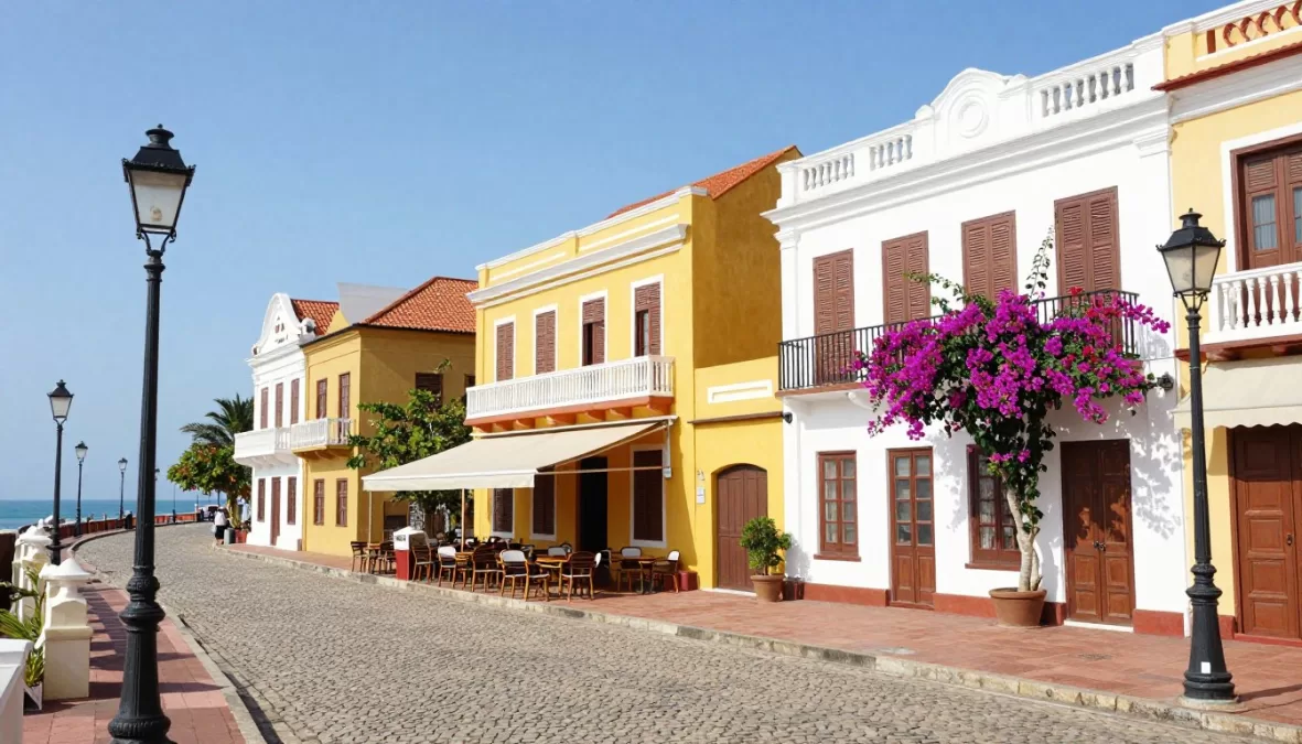Pondicherry French Quarter with colonial architecture and coastal views