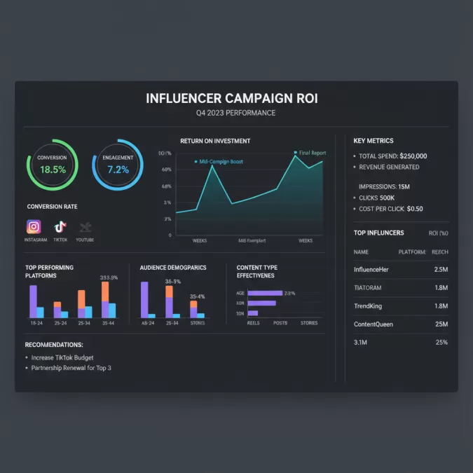 ROI analytics and reporting services