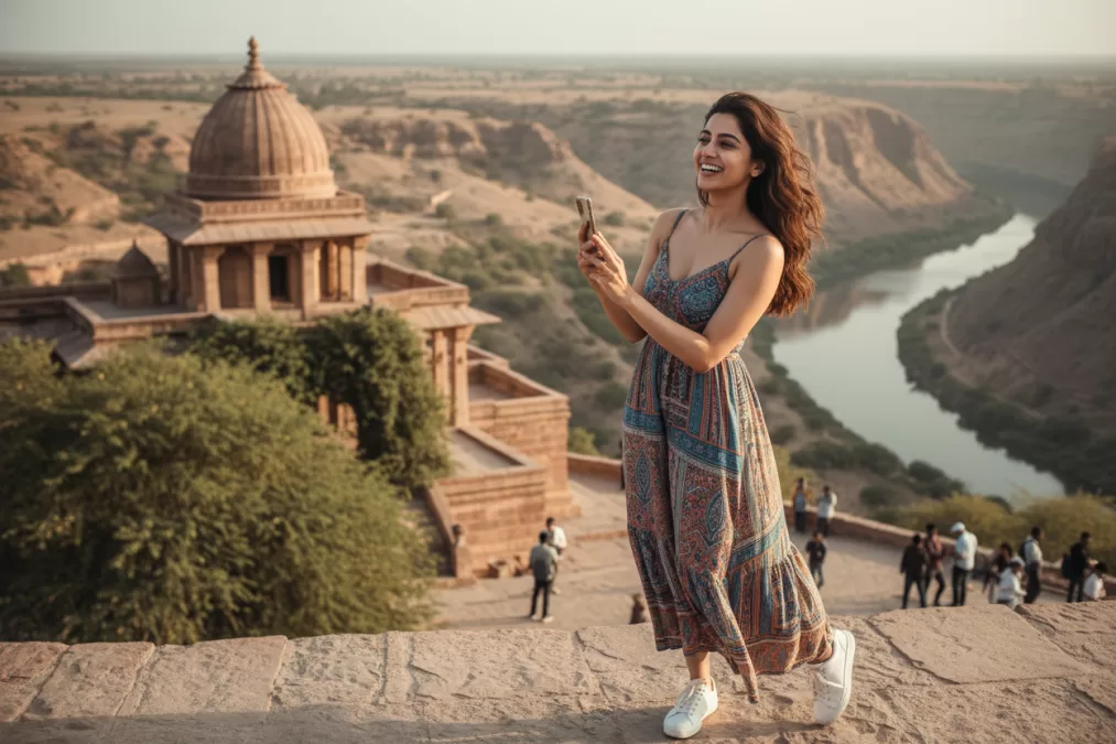 Sara Ali Khan traveling and sharing content on social media