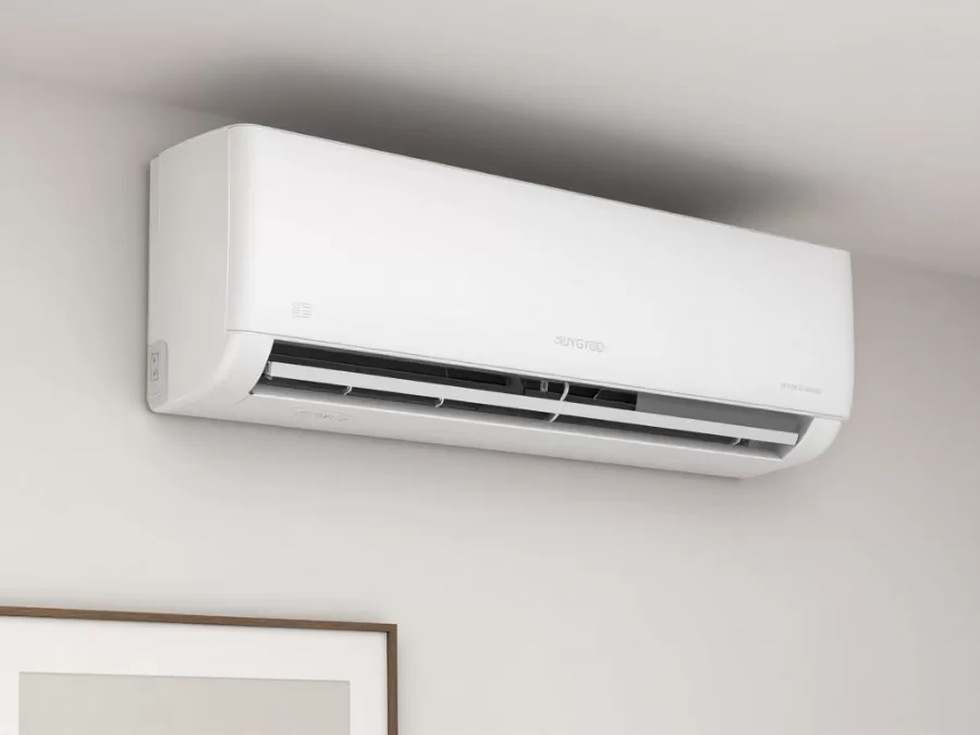 Split air conditioning system installed on wall