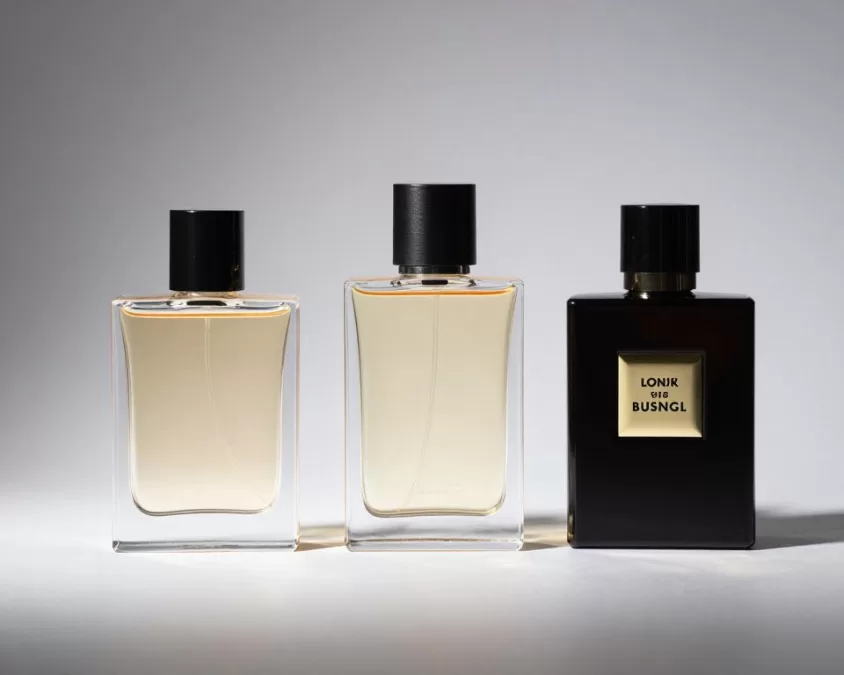 Three different cologne bottles for various occasions