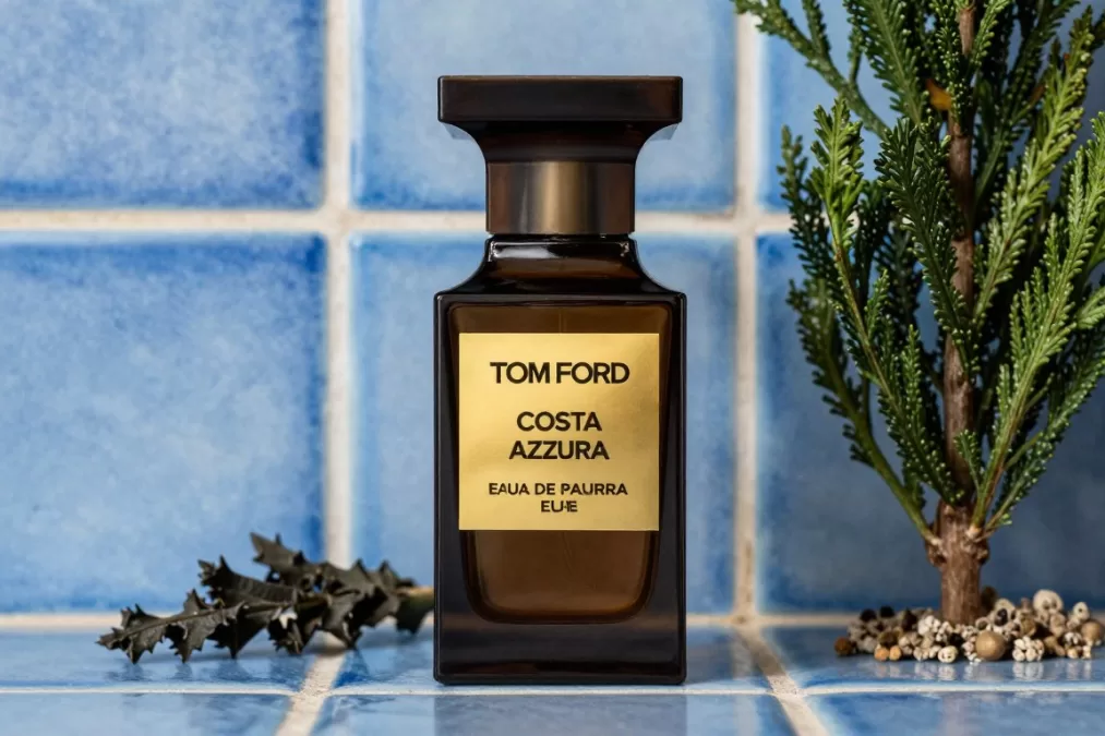 Tom Ford Costa Azzurra luxury bottle with gold accents