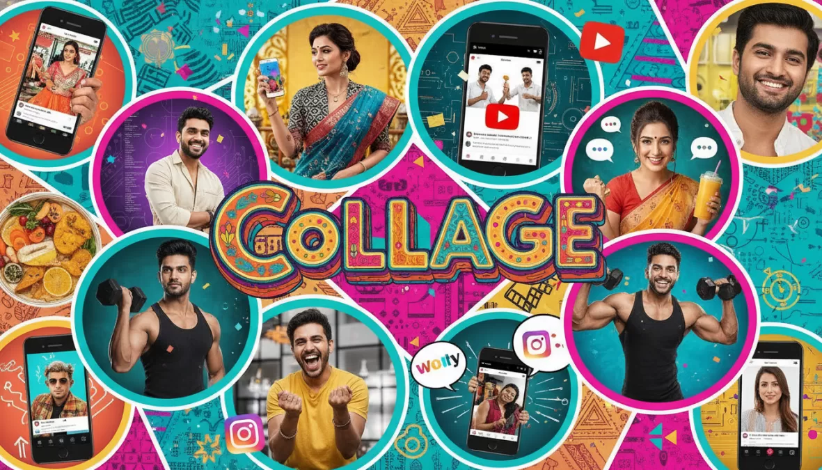 Top 10 social media influencers in India 2026 showcasing diverse content creators