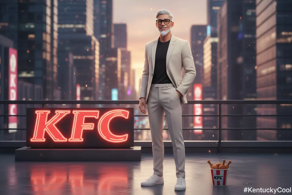Virtual Colonel Sanders social media campaign content