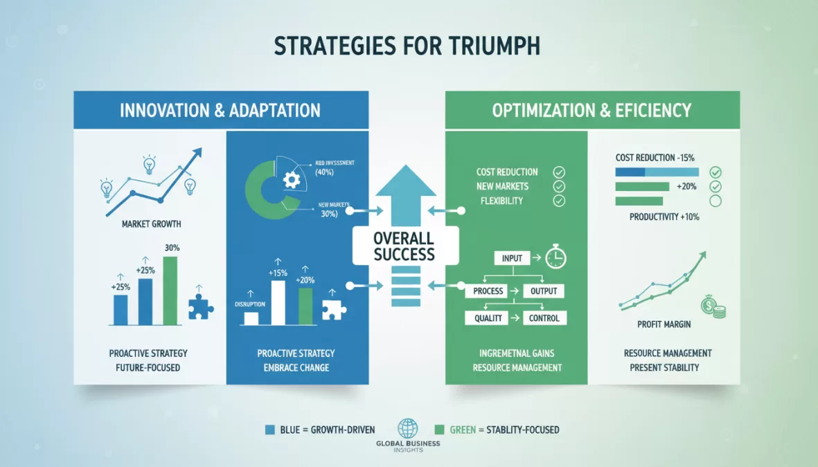 business strategy comparison infographic