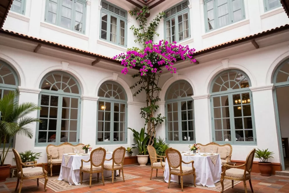 elegant heritage hotel wedding venue in Pondicherry French Quarter